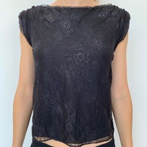 Black lace shirt
